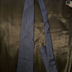 Calvin Klein Dark Blue Pinstripe Tie